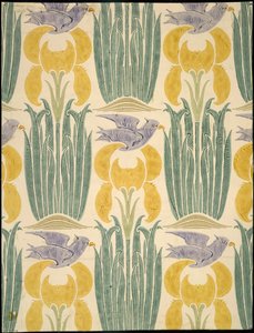 Design de pássaros e flores